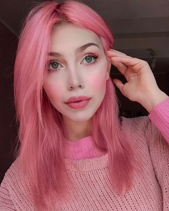 anilina rosa nos cabelos