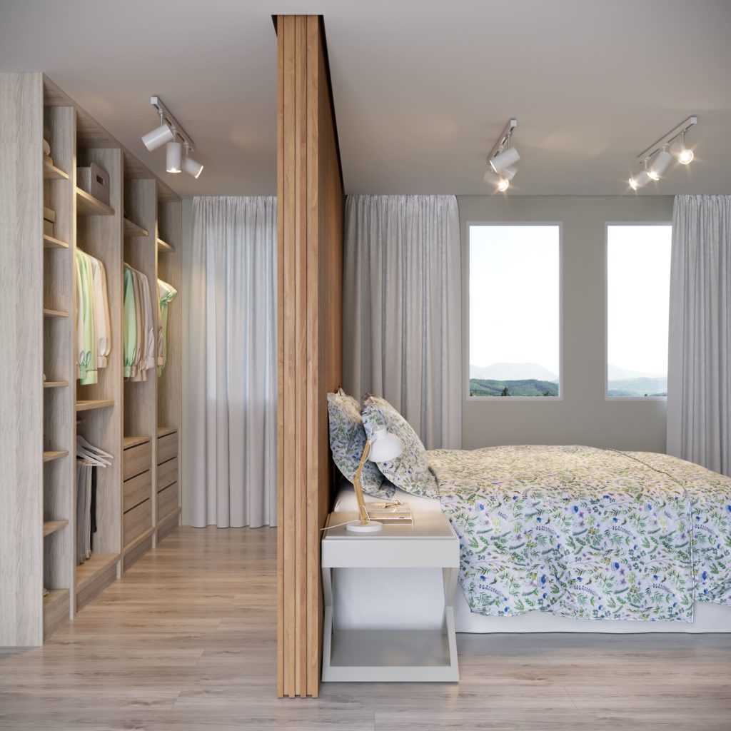 Quarto com closet